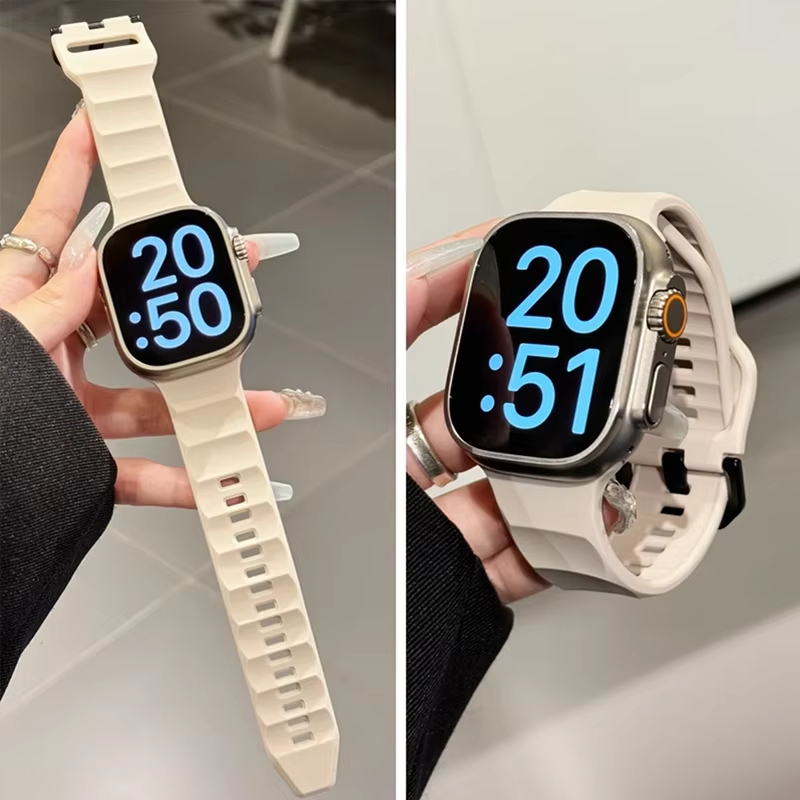 Durable Wavy Silicone Watch St - đánh giá và giá Smartwatch Apple Watches For Men
