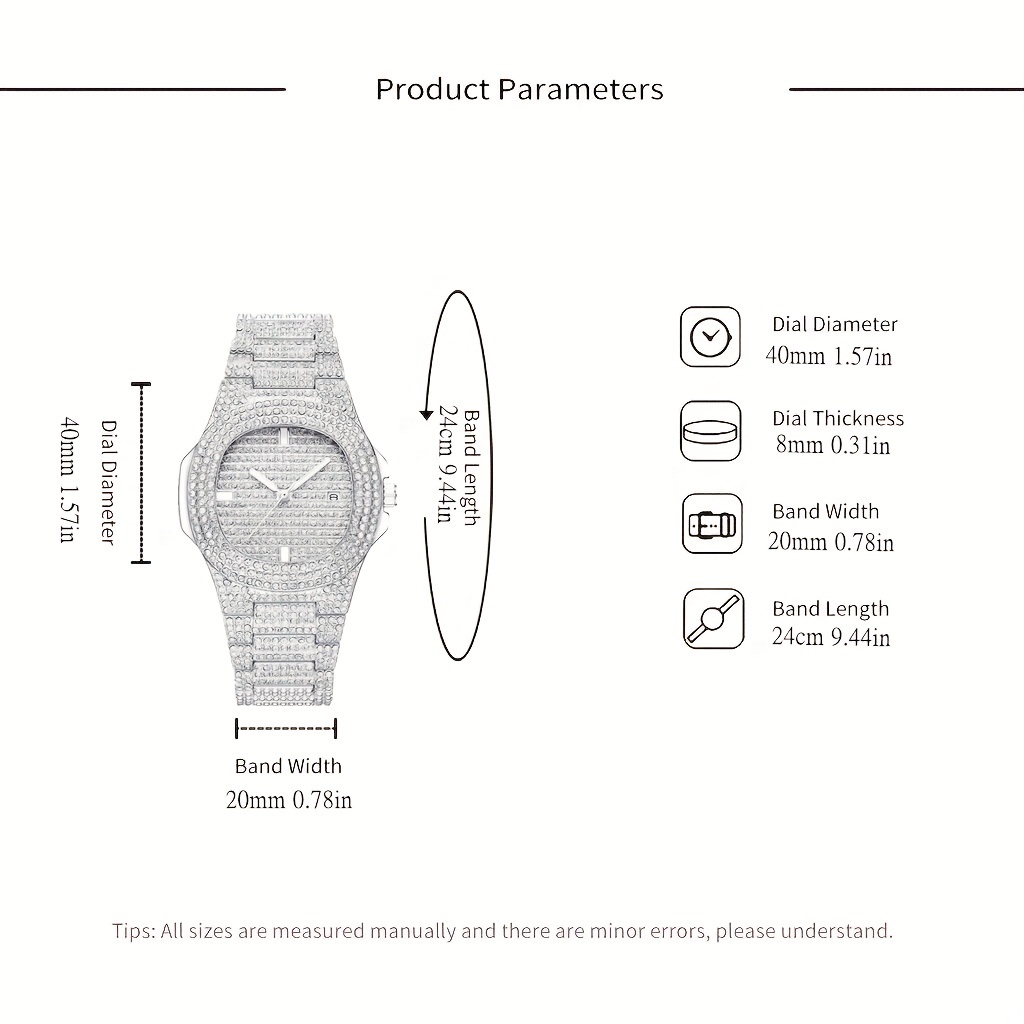1pc Popular Hip Hop Full Artif - đánh giá và giá Minimalist Thin Watch