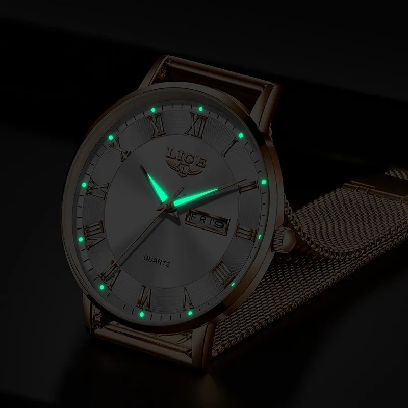 LIGE Fashion Women Watch Top B - đánh giá và giá Minimalist Thin Watch