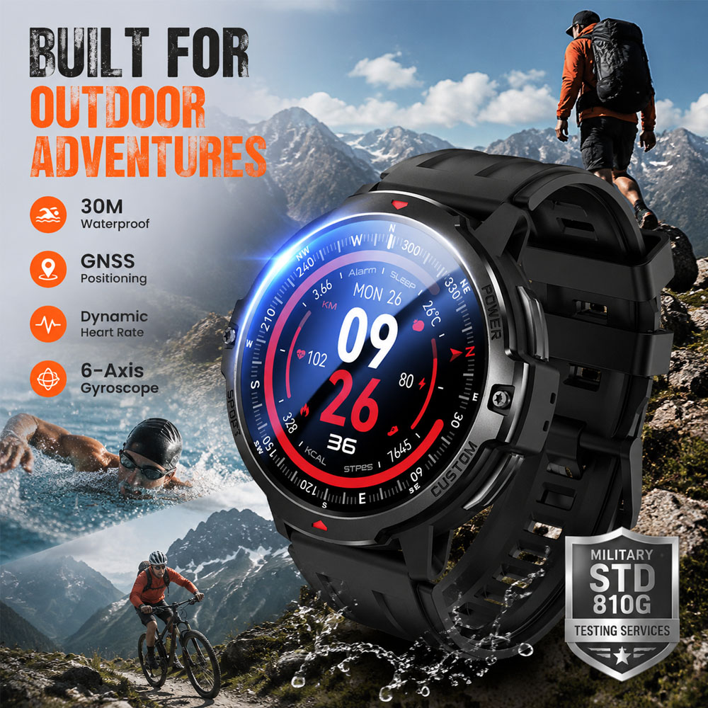 NEW 6-Axis Gyroscope Military  - đánh giá và giá Smartwatch Timex Watches For Men